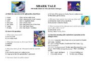 English Worksheet: Shark Tale - Video Activity 