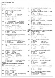 English Worksheet: QUICK PLACEMENT TEST