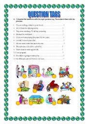 English Worksheet: QUESTION TAGS