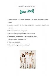 English Worksheet: movie presentation