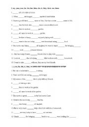 English Worksheet: possessives