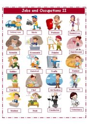 English Worksheet: JOBS AND OCCUPATIONS 2