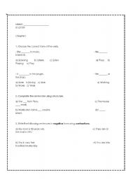 English Worksheet: Simple Present Test