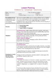 English worksheet:  Community Language Learning Method
