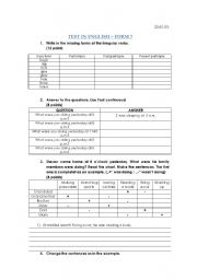English Worksheet: FORM 7 worksheet
