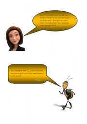 English Worksheet: Bee Movie (2) (new words of the movie)