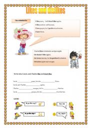 English Worksheet: Likes and Dislikes