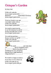 English worksheet: Octopuss Garden by Ringo Starr