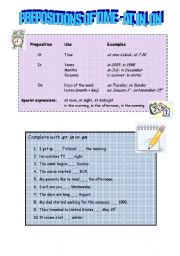 Prepositions of Time - At, In, On