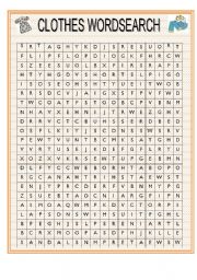 CLOTHES WORDSEARCH