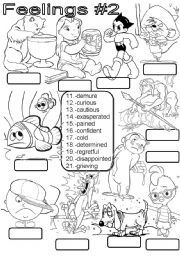 English Worksheet: Feelings #2