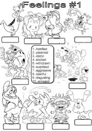 English Worksheet: Feelings #1