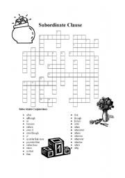 English worksheet: Subordinate Conjunctions