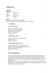 English worksheet: Methodology Lesson Plan