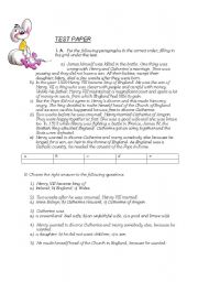 English Worksheet: COMPLEX TEST PAPER