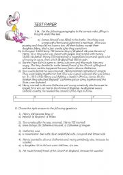 English worksheet: COMPLEX TEST PAPER