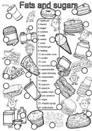 English Worksheet: Fats and sugars