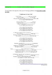 English Worksheet: Englishman in NY