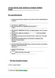 English Worksheet: quiz on 