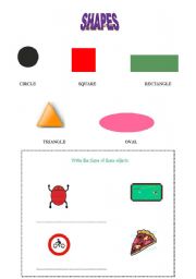 English worksheet: SHAPES