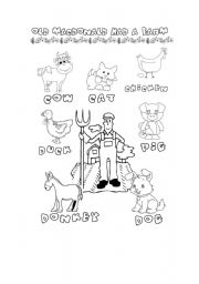 English Worksheet: Old MacDonald Coloring Sheet