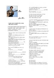 English Worksheet: Im yours- Jason Mraz