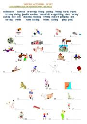 English worksheet: Sport Activities