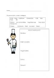 English worksheet: Marios restaurant