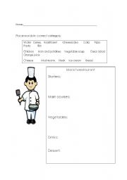 English Worksheet: Marios restaurant