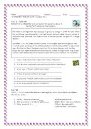 English Worksheet: reading exercises and revision