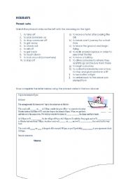 English Worksheet: Phrasal verbs - discussing holidays