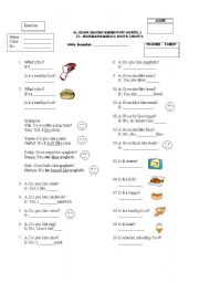 English worksheet: Likes and dislikes (food)