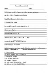 English Worksheet: How to fill out a form - 2