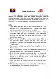 English Worksheet: Comic Strip Project