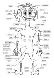 English Worksheet: Body Monster