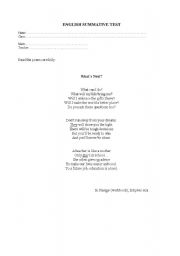 English Worksheet: English Summative Test - Jobs