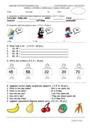 4th grades sample exam