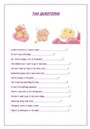 English Worksheet: TAG QUESTIONS EXERCISES
