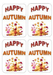 English Worksheet: Happy Autumn