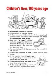 English Worksheet: LIFE IN THE PAST - USED TO