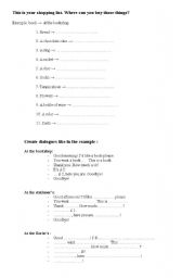 English worksheet: LETS GO SHOPPING