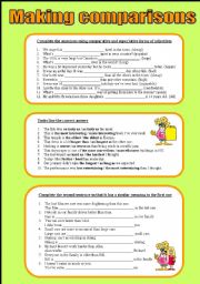 English Worksheet: Making comparisons