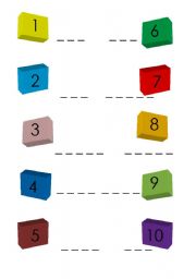 English worksheet: numbers 1-10