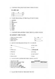 English worksheet: Present simple