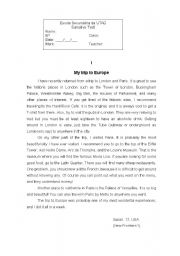 English Worksheet: english test