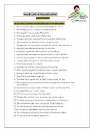 English Worksheet: past perfect vs past simple