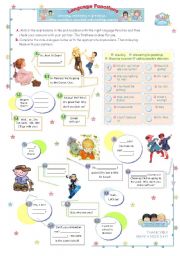 English Worksheet: Mini - Dialogues Series (1)  - Language Functions: greeting, answering, showing surprise and calling attention