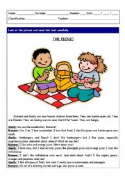 English Worksheet: Likes and dislikes reading worksheet