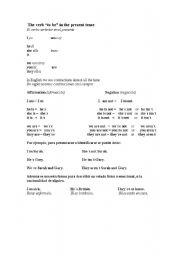 English Worksheet: The verb to be in present tense