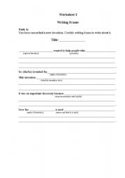 English Worksheet: inventors and their inventions